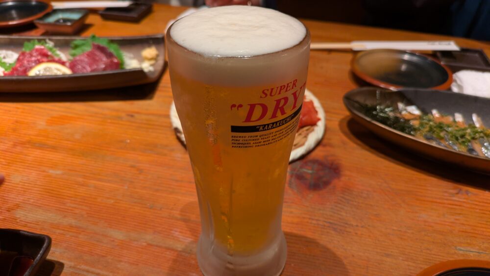九州熱中屋品川のビール