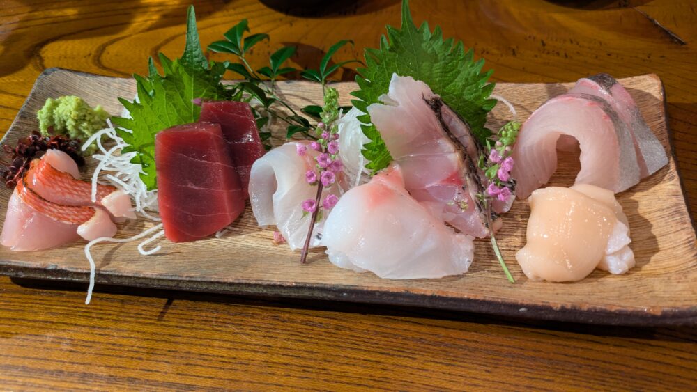 大和屋音次郎の刺身盛り合わせ