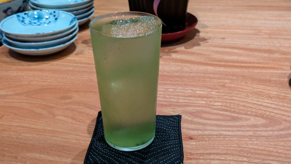 溜池なかむらの知覧緑茶使用水出し緑茶ハイ