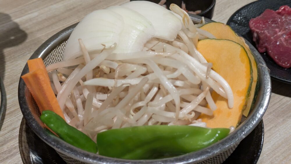 ジンギスカンゆきだるま中野部屋一門本八幡部屋の追加野菜