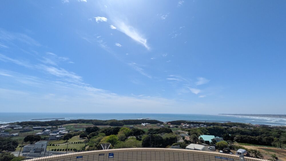 地球の丸く見える丘展望館の眺望
