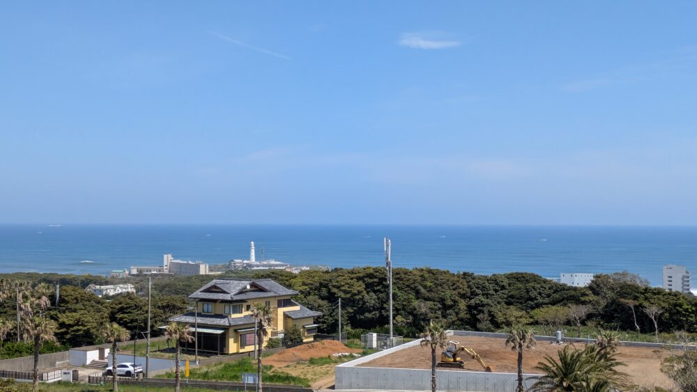 地球の丸く見える丘展望館からの眺め