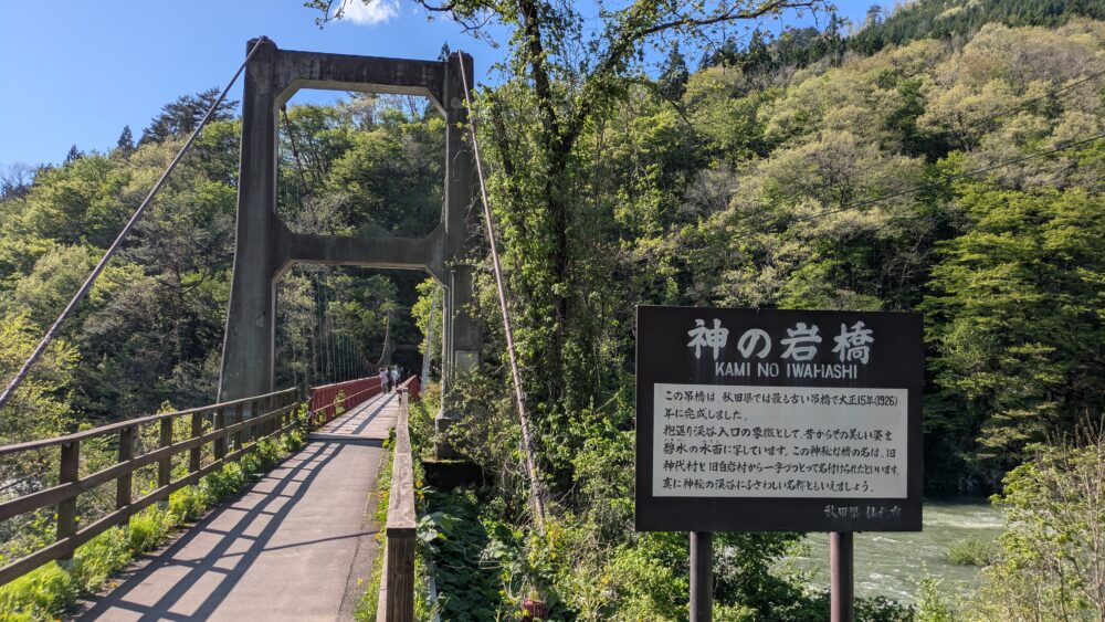 抱返り渓谷の神の岩橋
