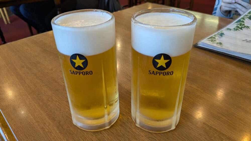 レストラン三沢空港のビール