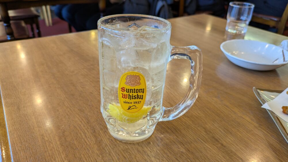 レストラン三沢空港の角ハイボール