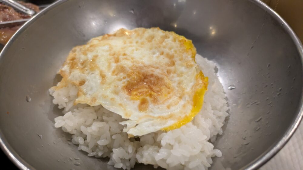 海雲台のオバンジャンのユンギパッご飯