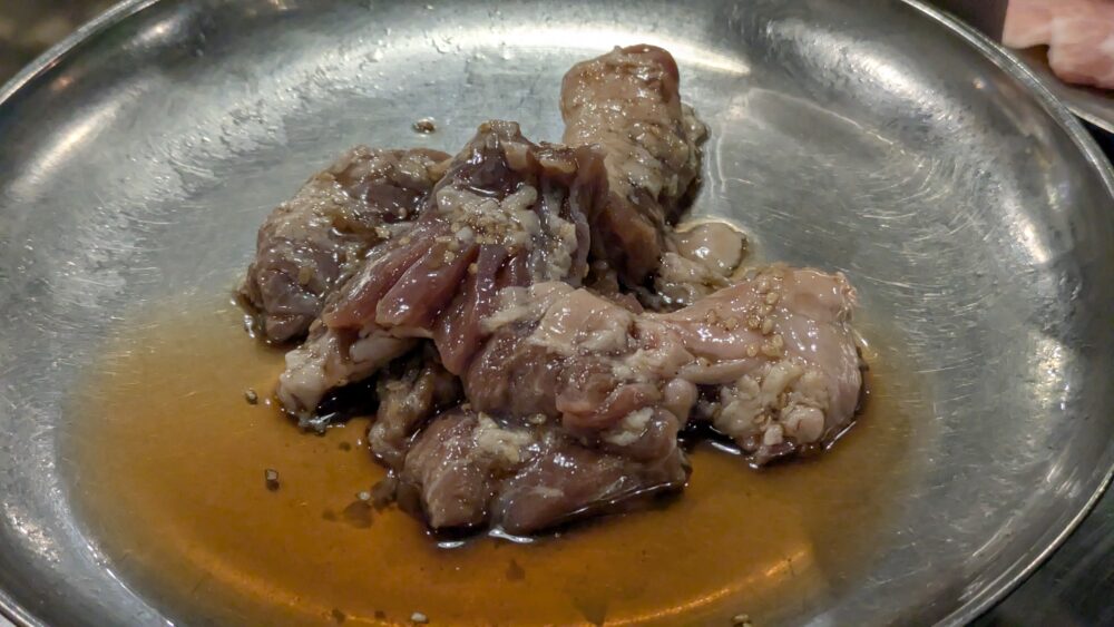 海雲台のオバンジャンの味付け生カルメギサル