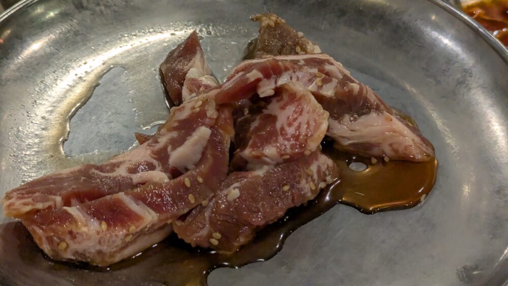 海雲台のオバンジャンの味付け上カルビ