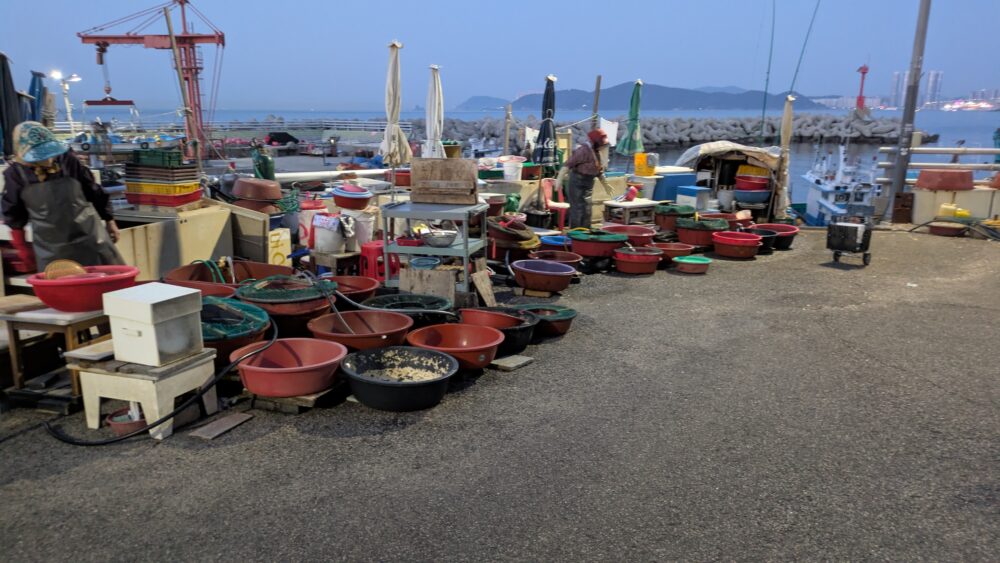 海雲台ビーチの市場