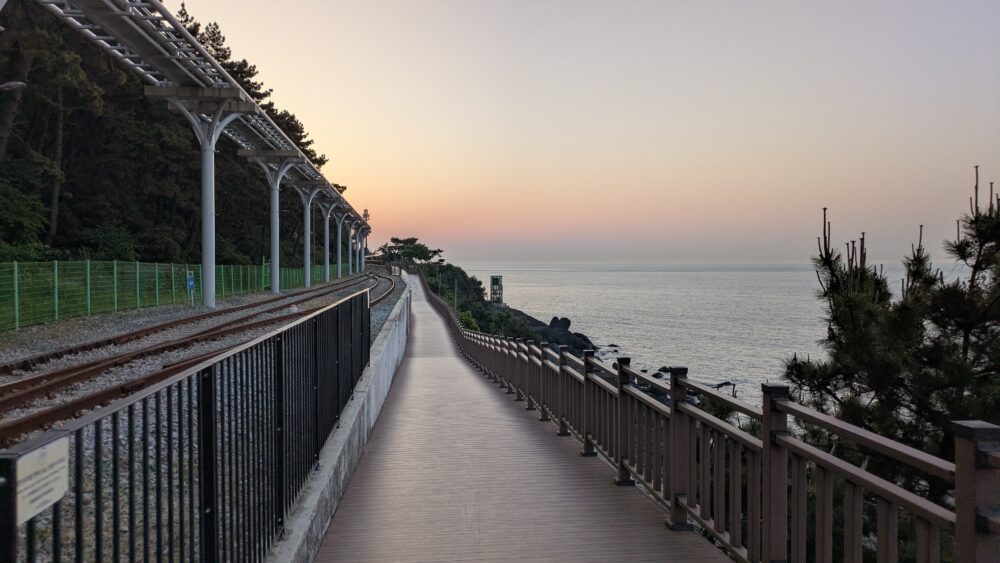 海雲台ブルーラインパークの散策路