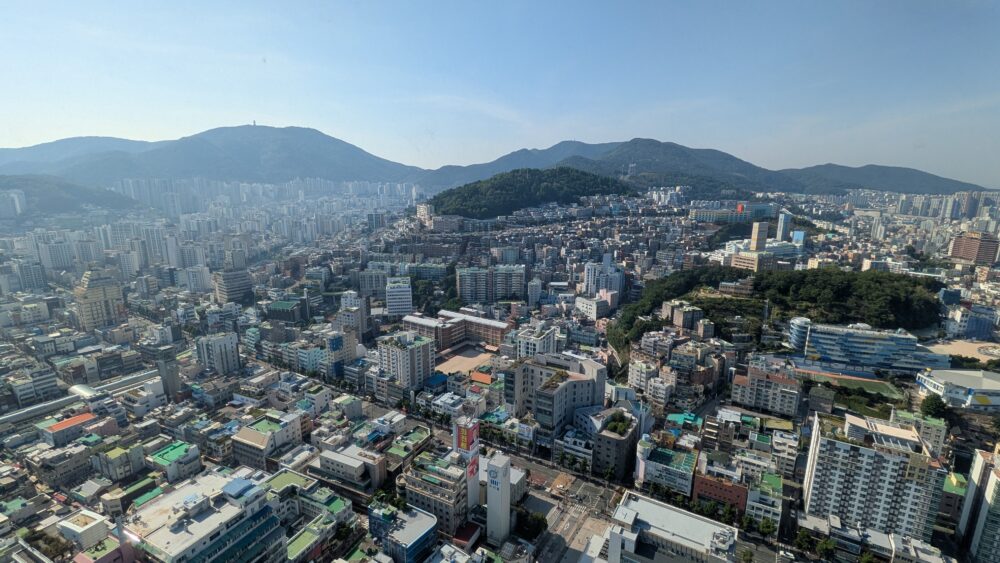釜山タワーからの眺め
