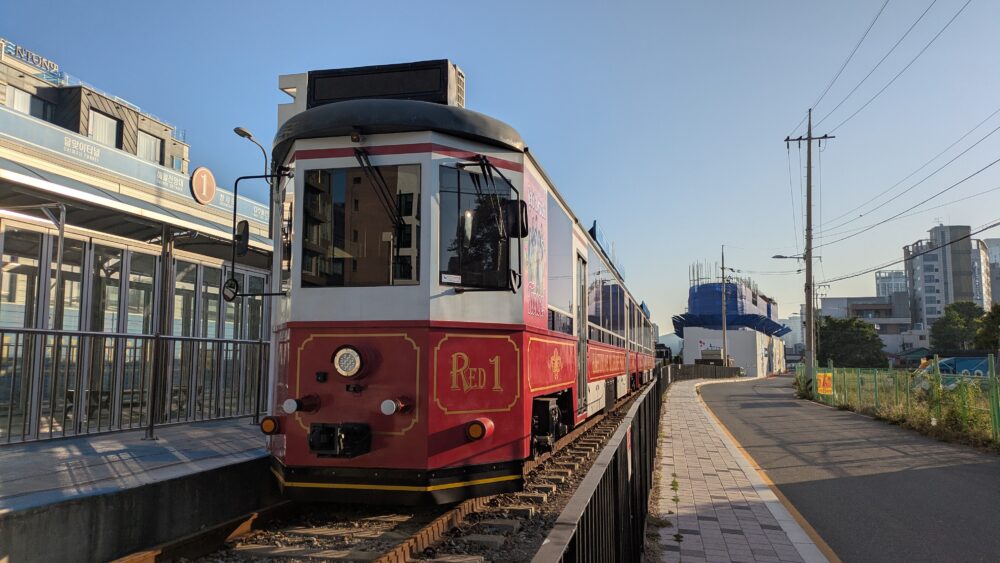 海雲台ブルーラインパークの松亭駅停留所