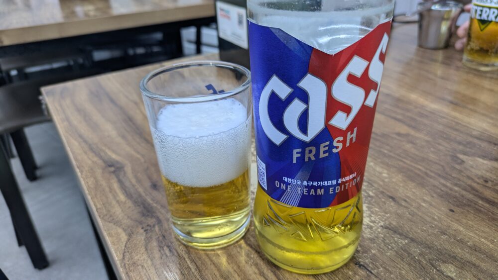 海雲台元祖ハルメクッパ(中洞)のビール
