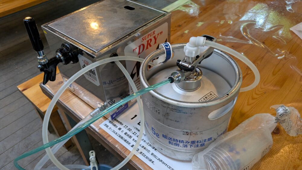 清水公園の生ビールサーバーはとっても重宝
