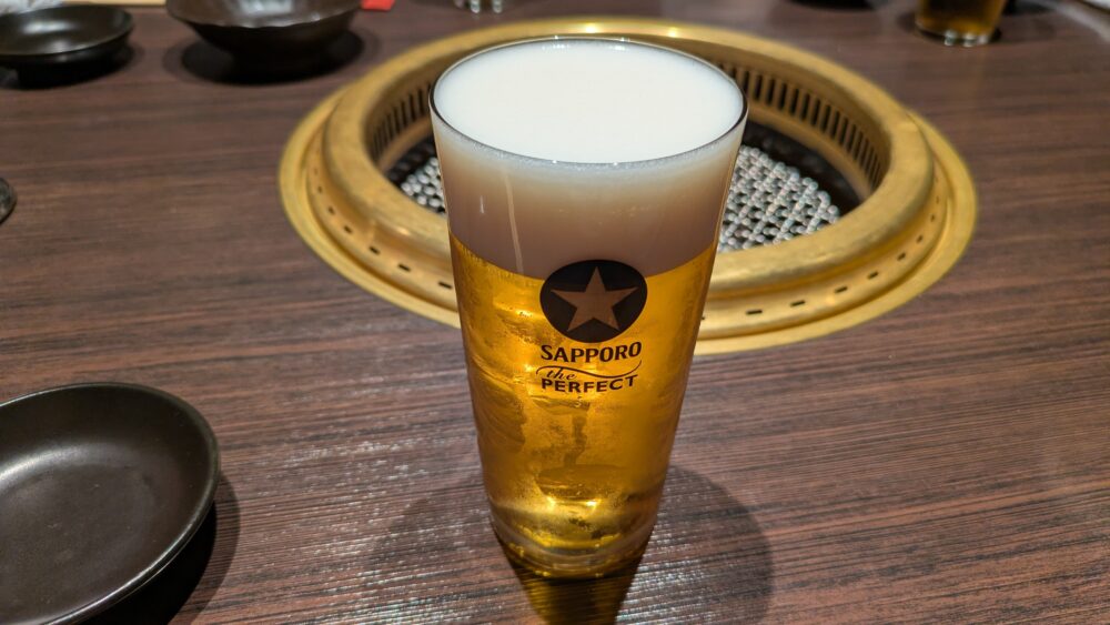 味楽亭のビール