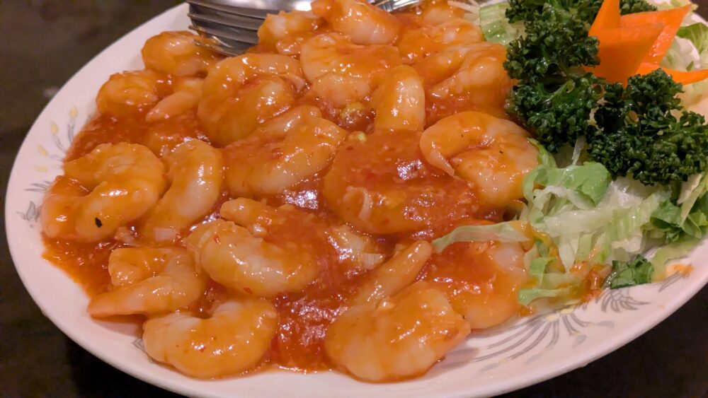 東海飯店大門本店のえびのチリソース