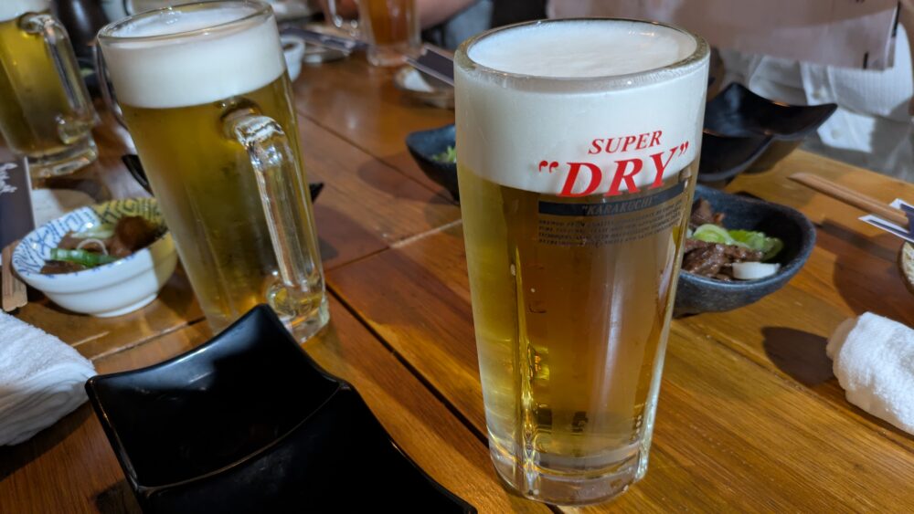 魚バカ一代新橋店のビール