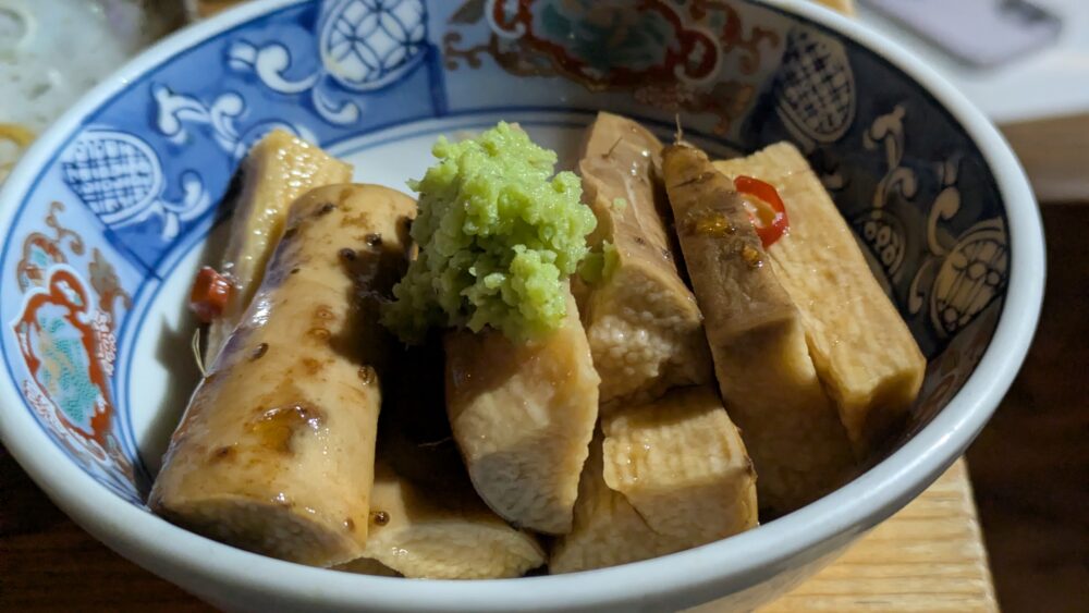 魚バカ一代新橋店の長芋の醤油漬け