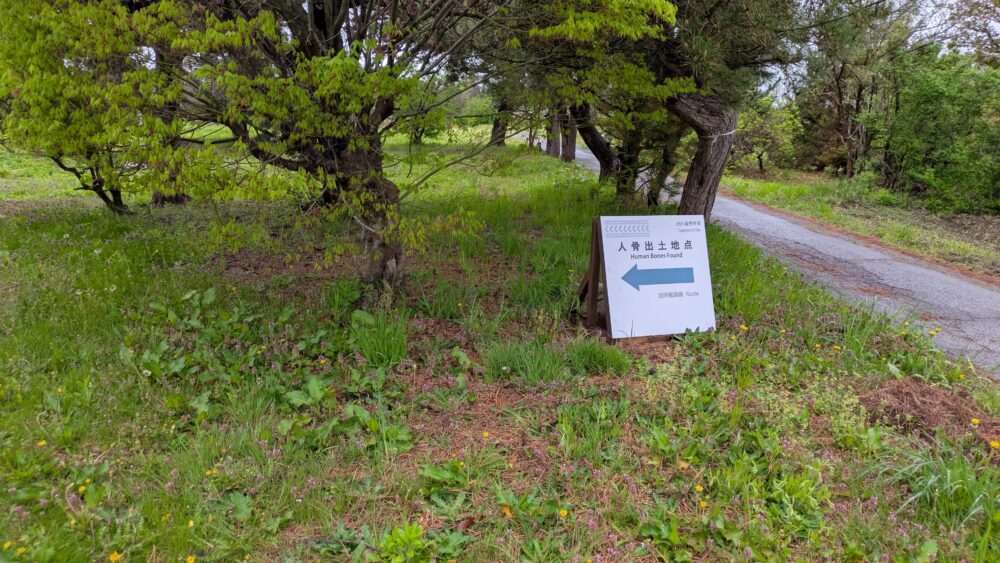 田小屋野貝塚の人骨出土地点