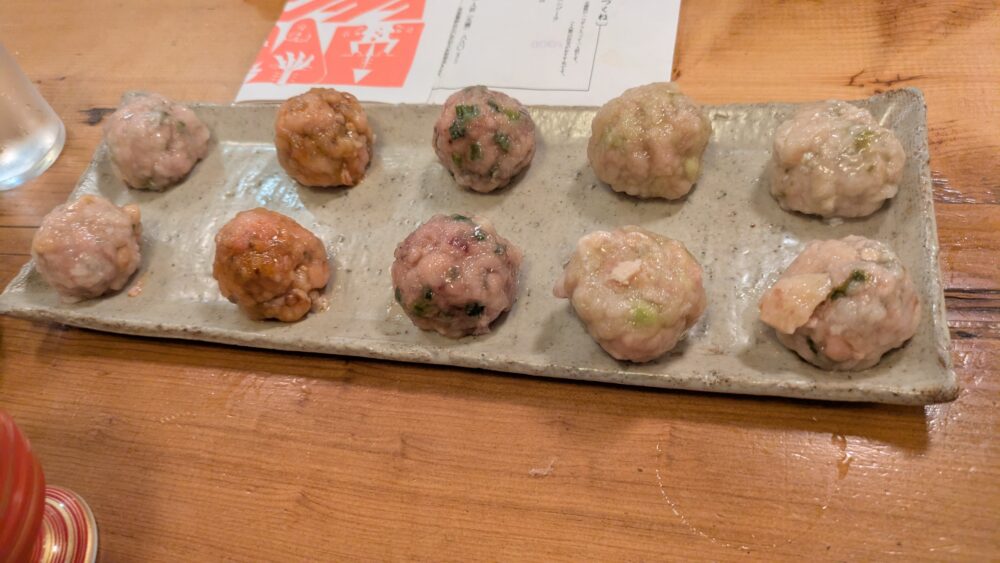 三角の蒸しつくね