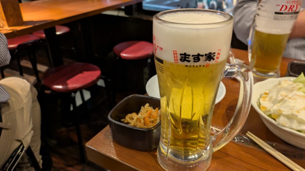 ます家芝大門店のビール