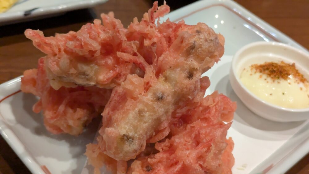 ます家芝大門店のちくわの紅しょうが揚げ