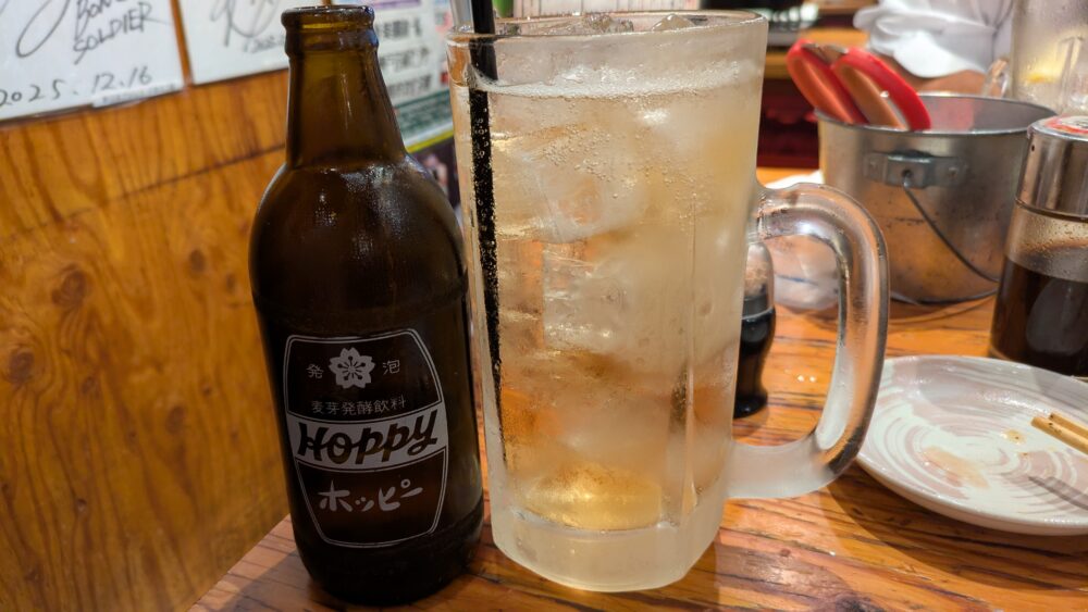 網焼きジンギスカン羊肉酒場悟大水道橋店のホッピー