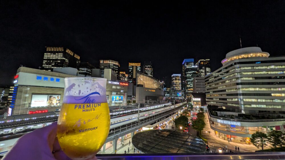 ラピスブルー有楽町のビールトレインビュー