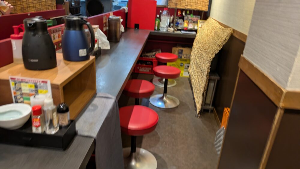 ラーメン大至のカウンター