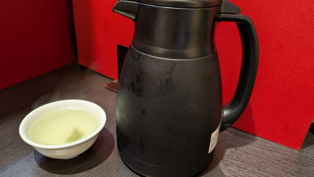 ラーメン大至の塩夏みかんつけ麺の昆布茶