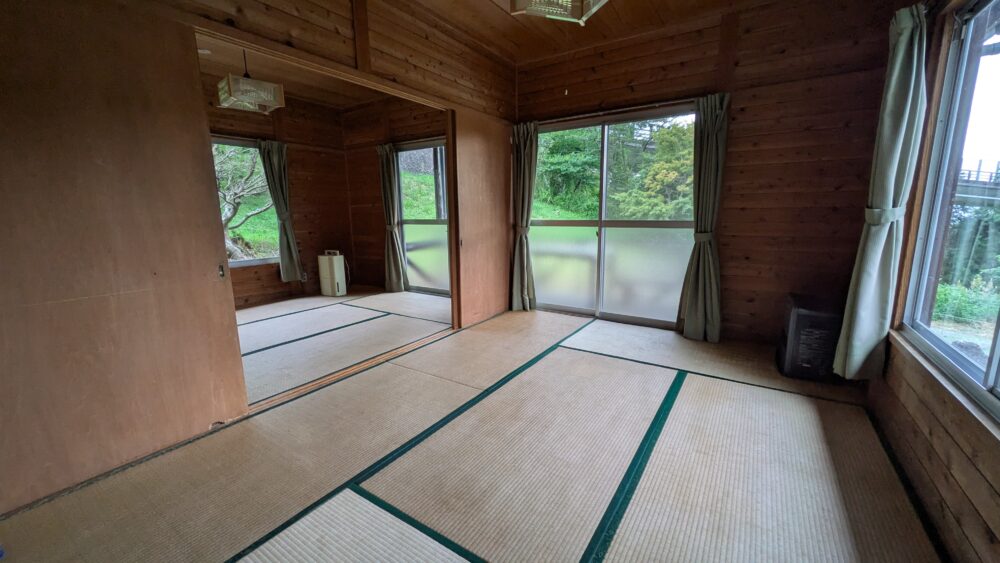 乙女森林公園第一キャンプ場のバンガロー
