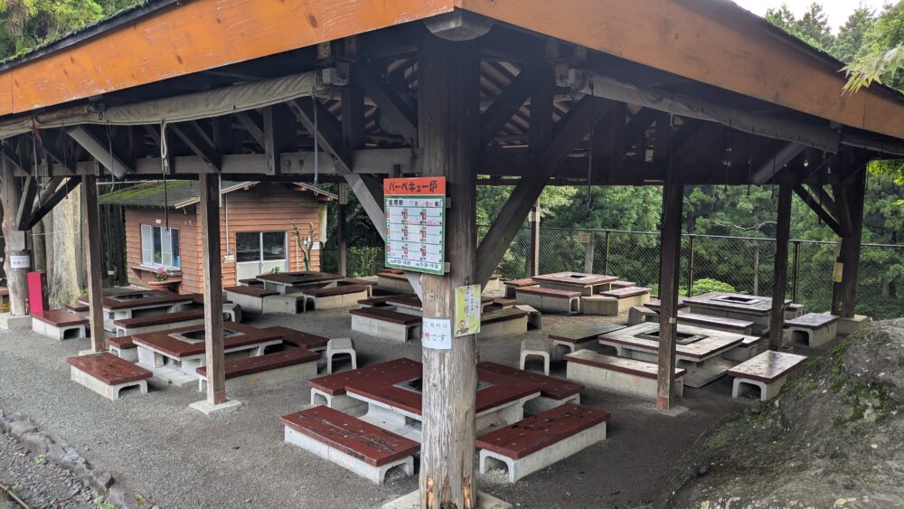 乙女森林公園第一キャンプ場のバーベキュー場