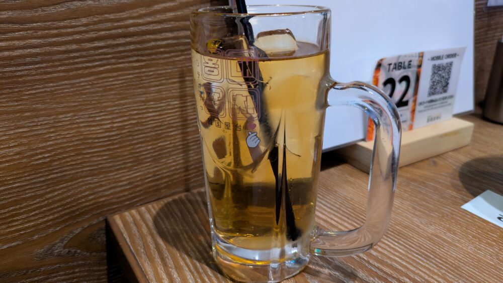 韓国料理ホンデポチャのトウモロコシ茶ハイ