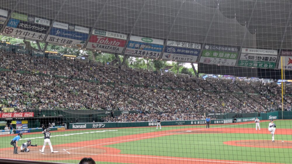 ベルーナドームのダグアウトテラスからの眺望