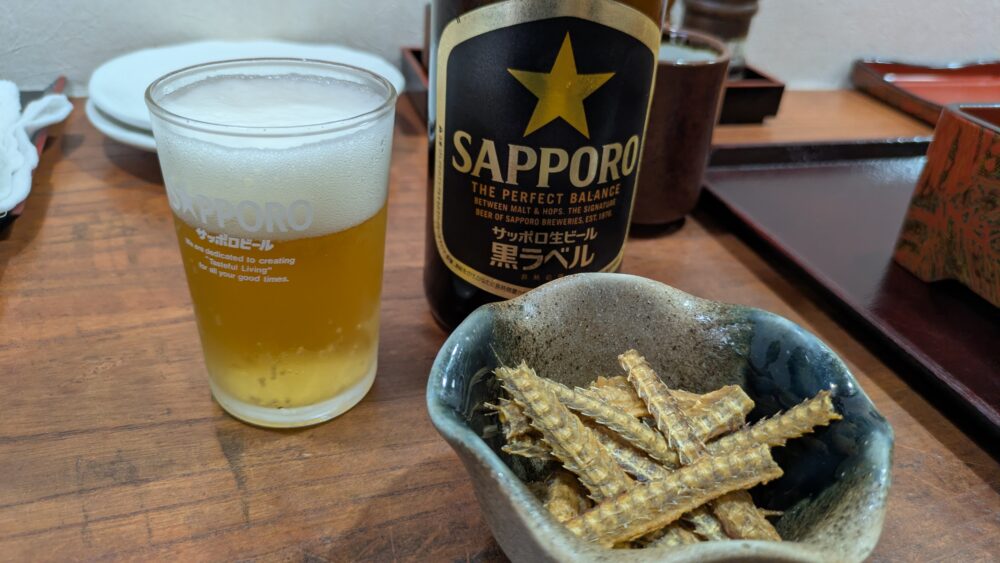 うなぎ前むらのビール