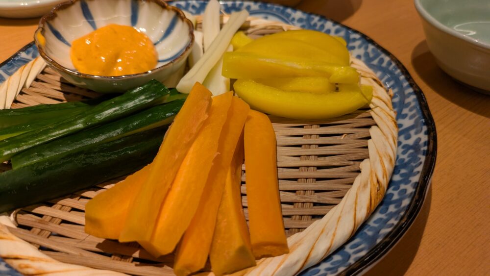 庄や目黒408店の野菜ディップ