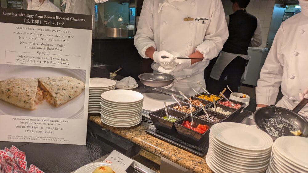 ニューオータニSATSUKIの最強の朝食のライブキッチン