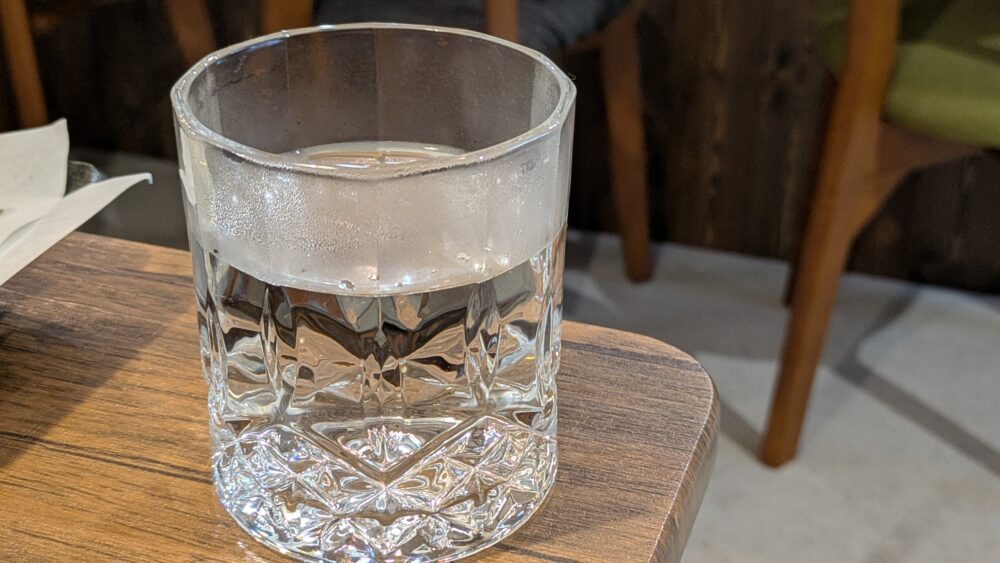 糀屋の芋焼酎のお湯割り