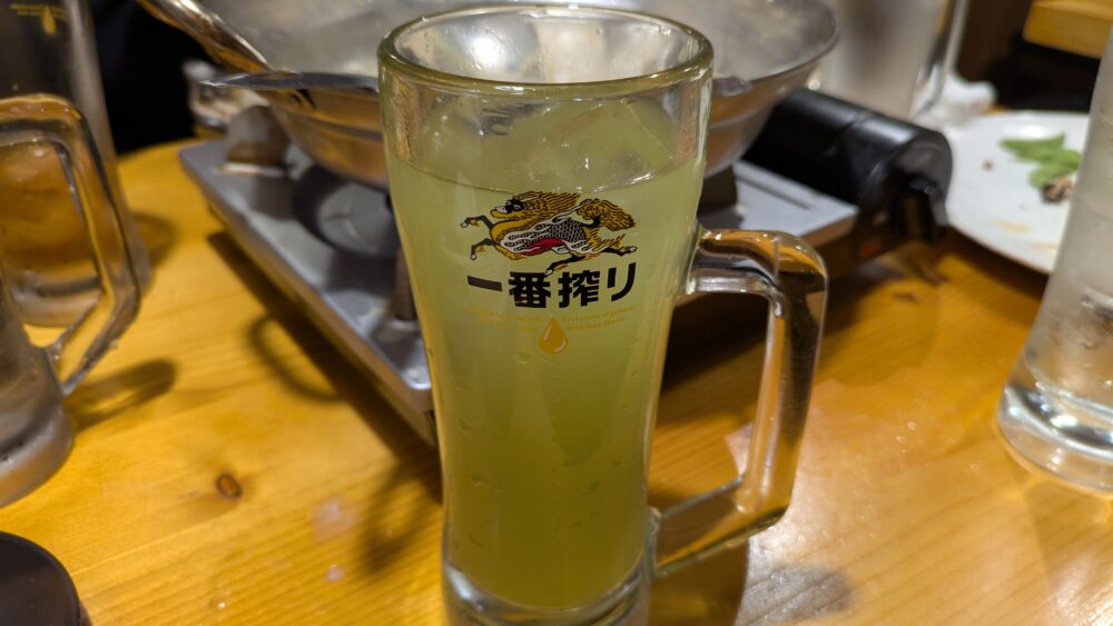 やきとり三吉神田北口店の緑茶ハイ