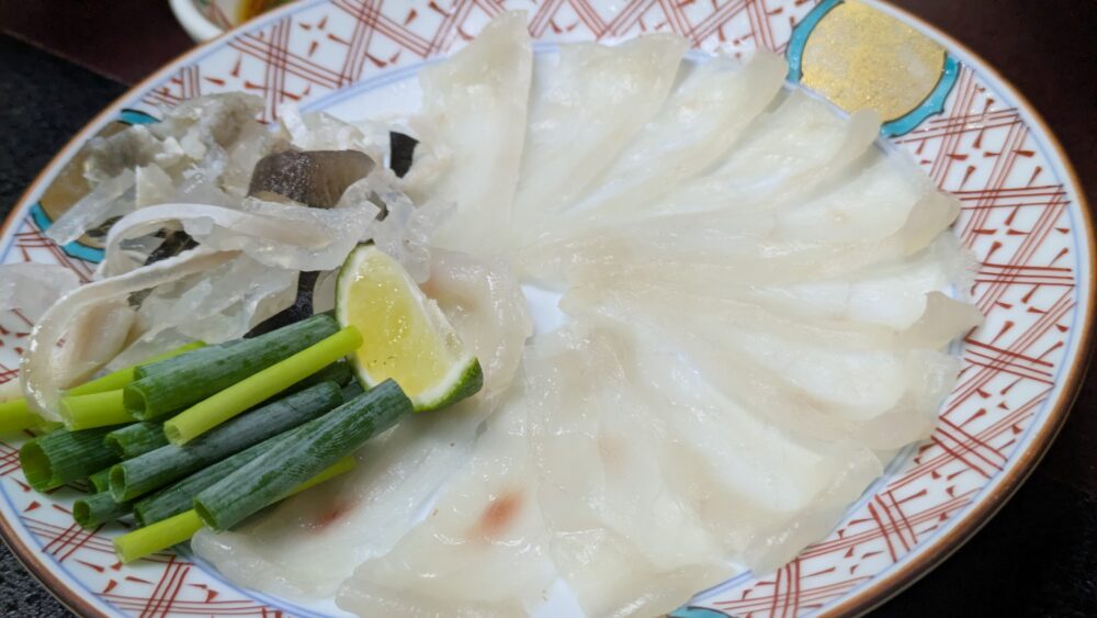 大黒八柱店ふぐ刺し