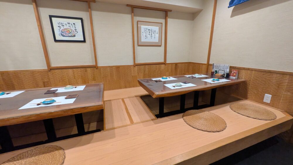 鮨ままかりの小上がり