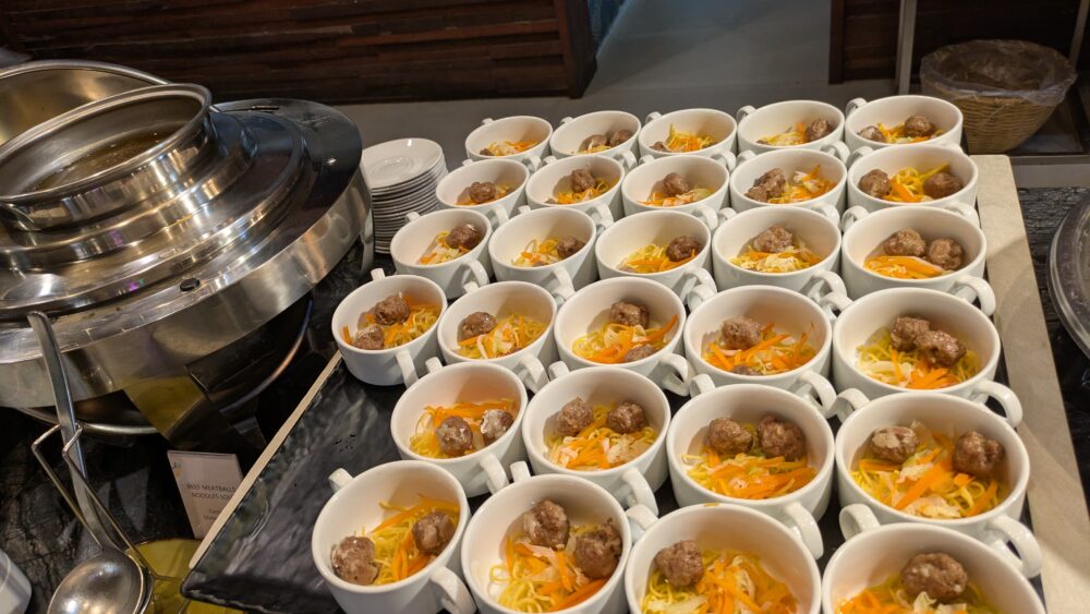 レストランTheReserveの朝食のスープ