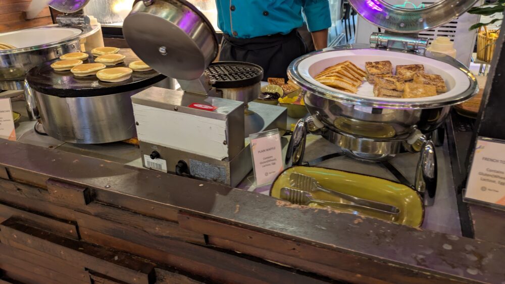 レストランTheReserveの朝食のライブキッチン