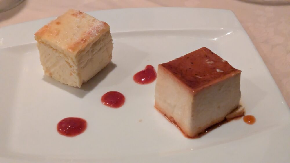 エリオロカンダイタリアーナのプリンとリコッタチーズ