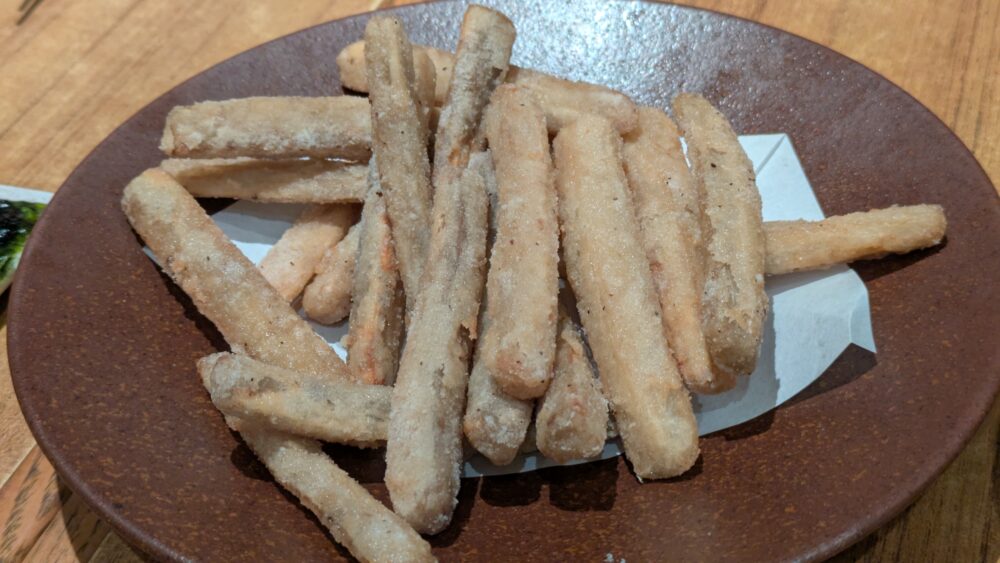 牛たん伊地知のトリュフ香る牛蒡の唐揚げ