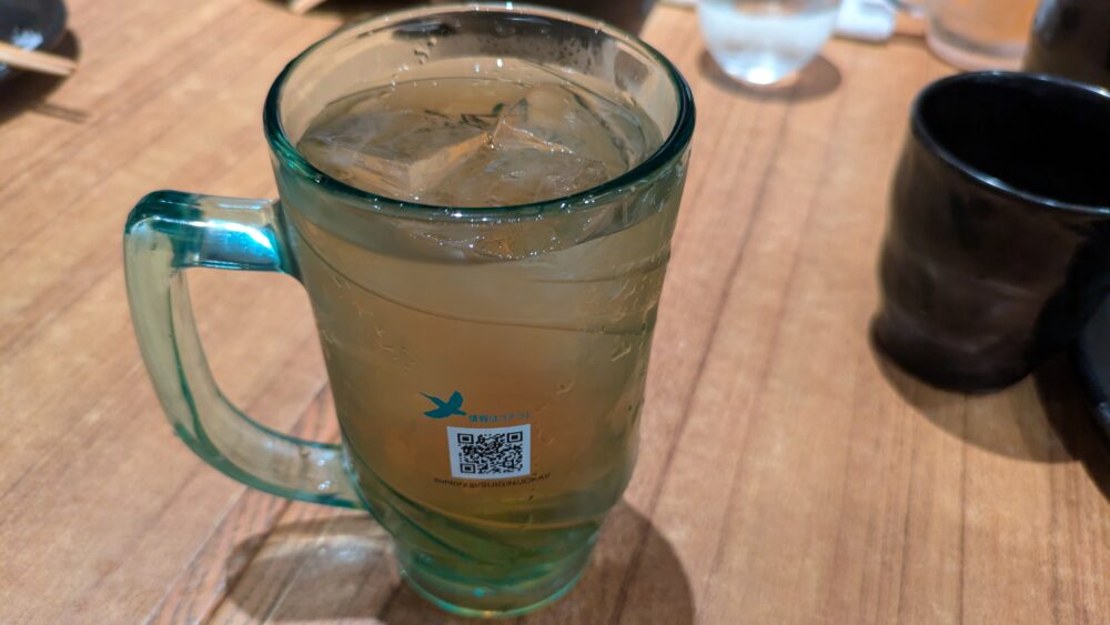 牛たん伊地知のほうじ茶ハイ