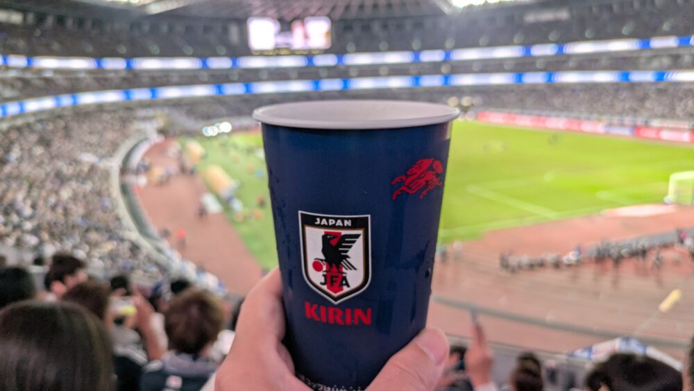 国立競技場でビール
