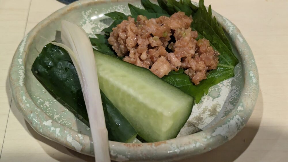 一川の肉味噌きゅうり