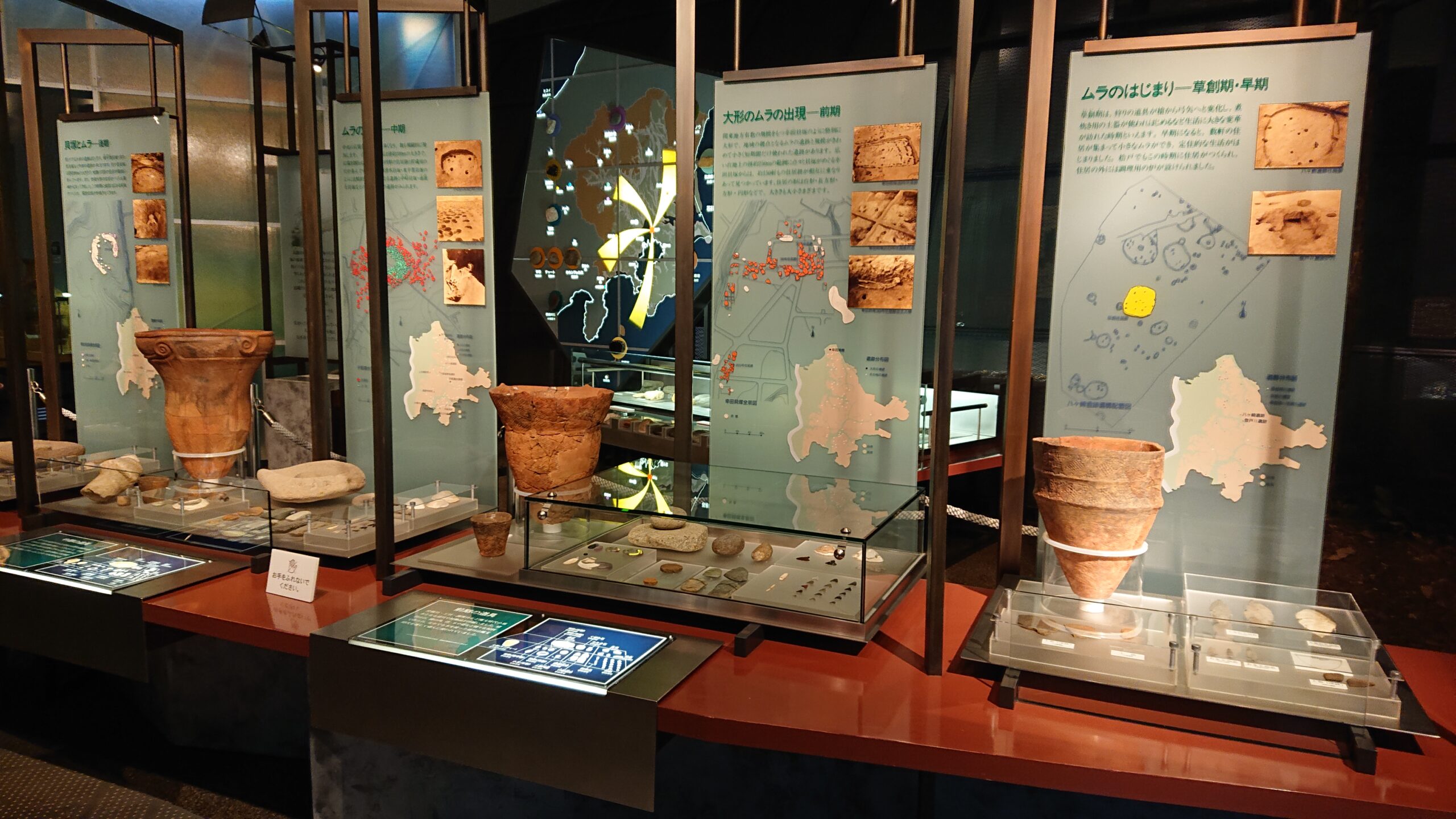 松戸市立博物館の土器の展示