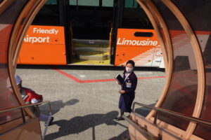 羽田空港の沖止め時のバス乗車